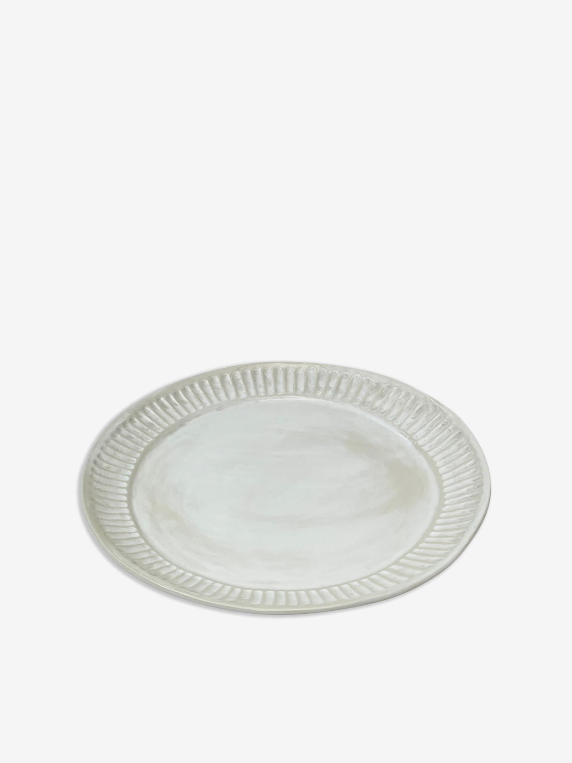 Grande assiette en c&eacute;ramique Cardboard - Bazar de Luxe -  White , Home design Bensimon