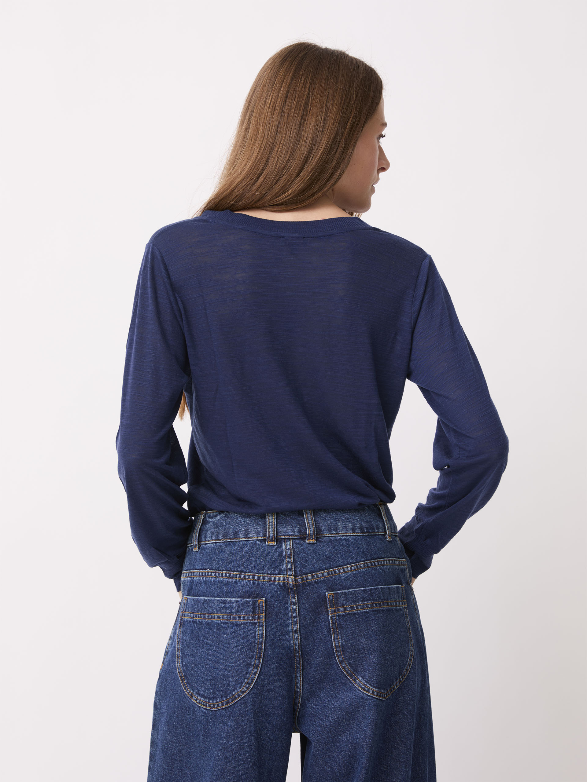 T-SHIRT HARRIS ML -  Bleu nuit , Ready-to-wear Bensimon