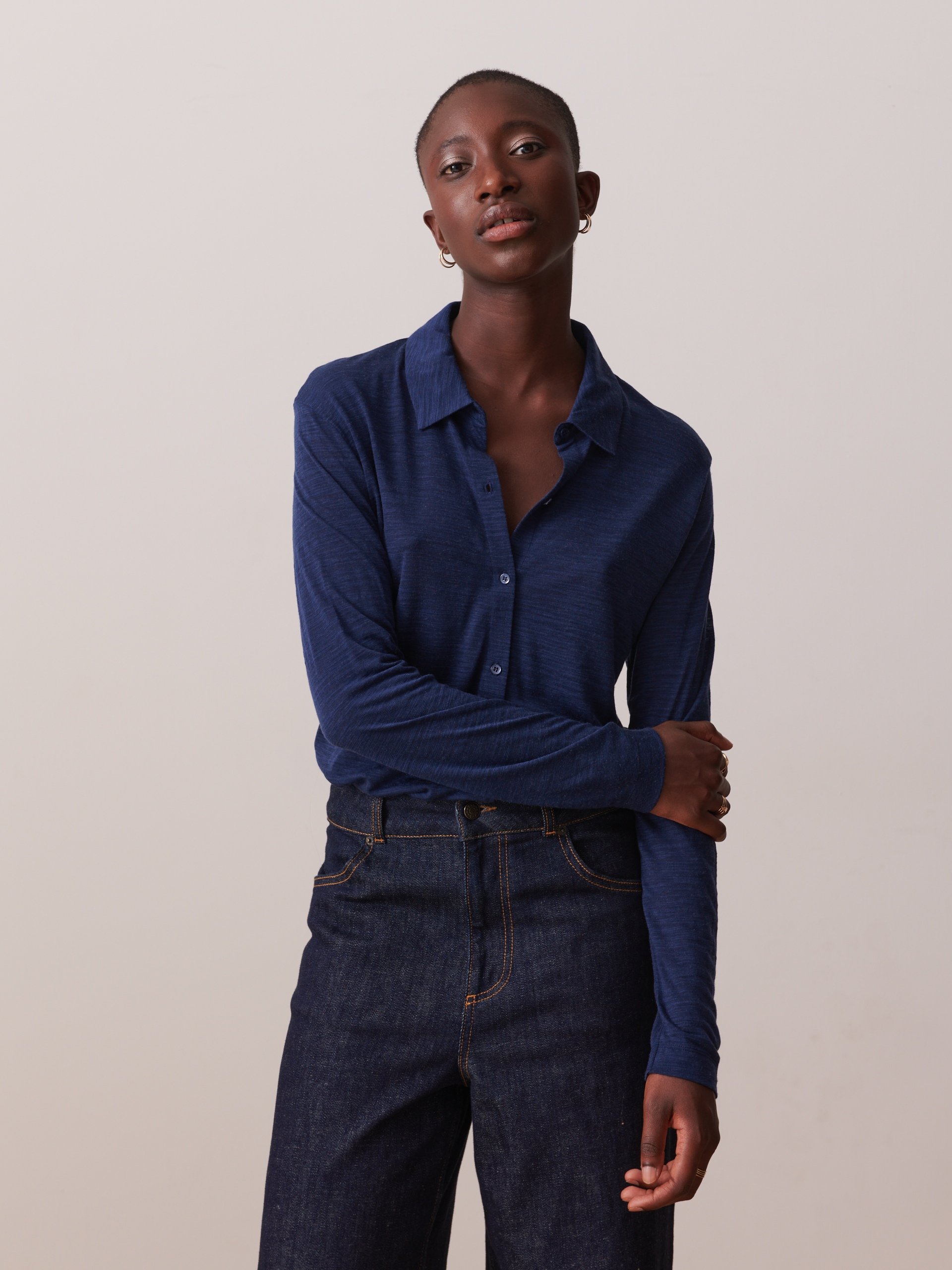 CYLENA SHIRT -  Bleu nuit , Ready-to-wear Bensimon