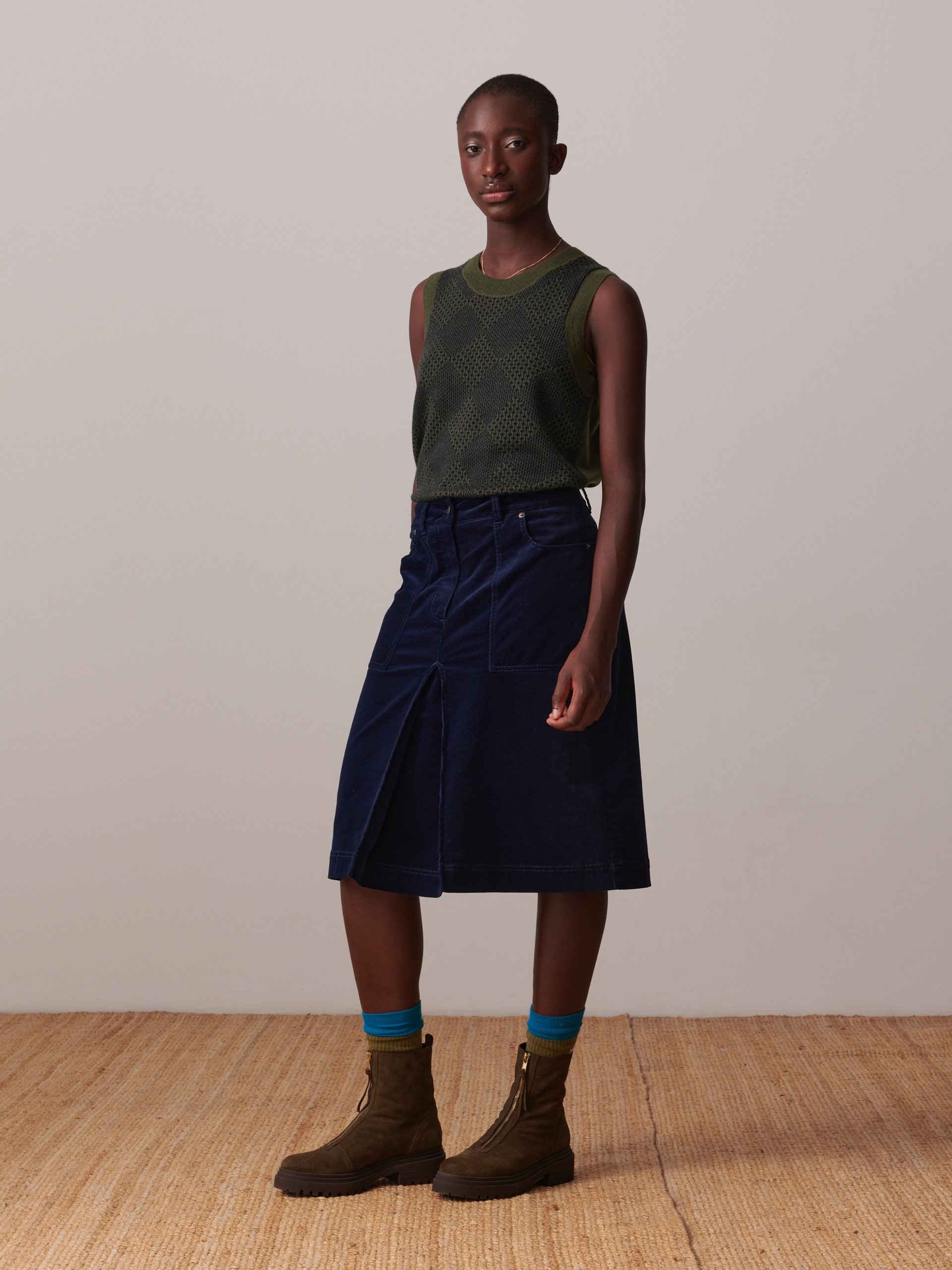 MIA SKIRT -  Bleu nuit , Ready-to-wear Bensimon