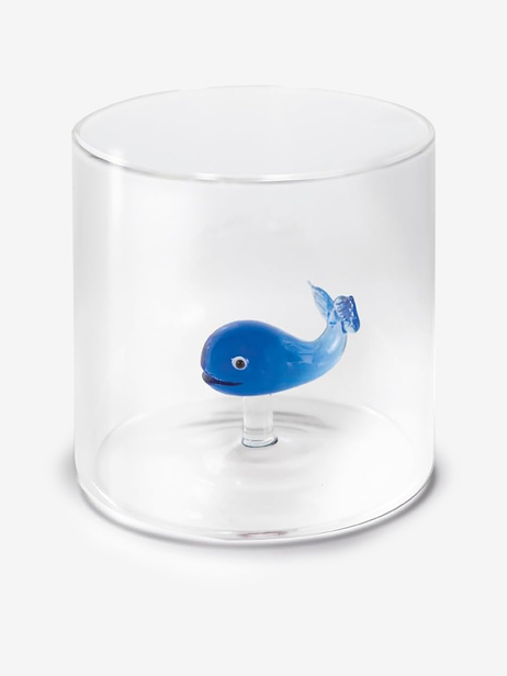 VERRE FIGURINE BALEINE - WD Lifestyle EasyLife -  Blue , Home design Bensimon
