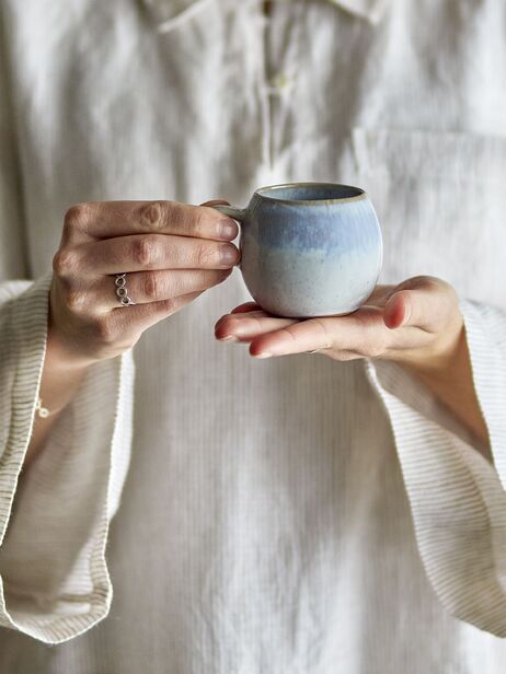 Tasse &agrave; expresso en gr&egrave;s Paula - Bloomingville -  Sky , Home design Bensimon
