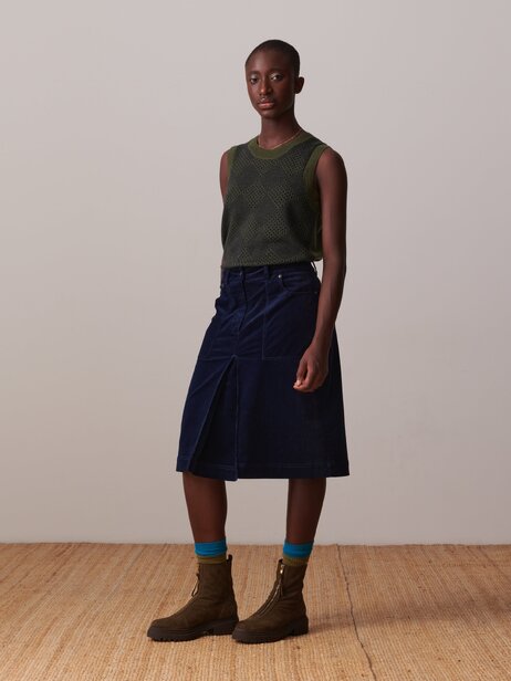 MIA SKIRT -  Bleu nuit , Ready-to-wear Bensimon 