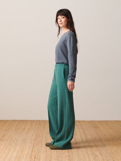 LUCKYLON PANTS -  Blue green , Ready-to-wear Bensimon