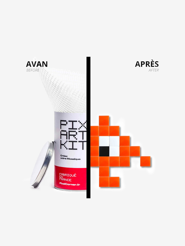PIXEL ART -  Orange , Home design Bensimon