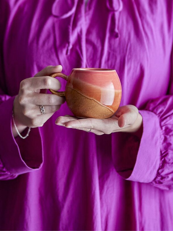 Tasse en gr&egrave;s Paula - Bloomingville -  Orange , Home design Bensimon