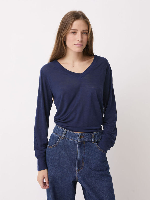 T-SHIRT HARRIS ML -  Bleu nuit , Ready-to-wear Bensimon