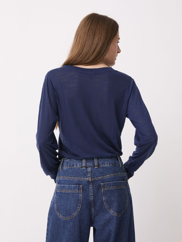 T-SHIRT HARRIS ML -  Bleu nuit , Ready-to-wear Bensimon