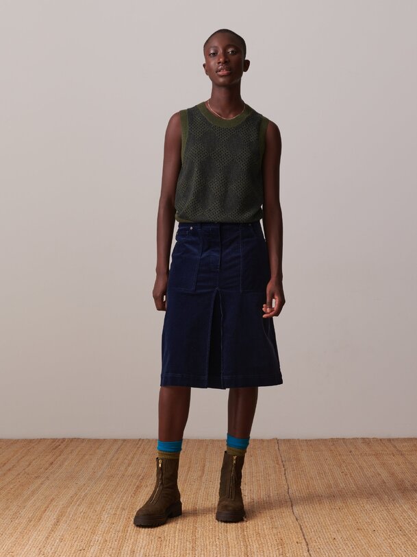 MIA SKIRT -  Bleu nuit , Ready-to-wear Bensimon