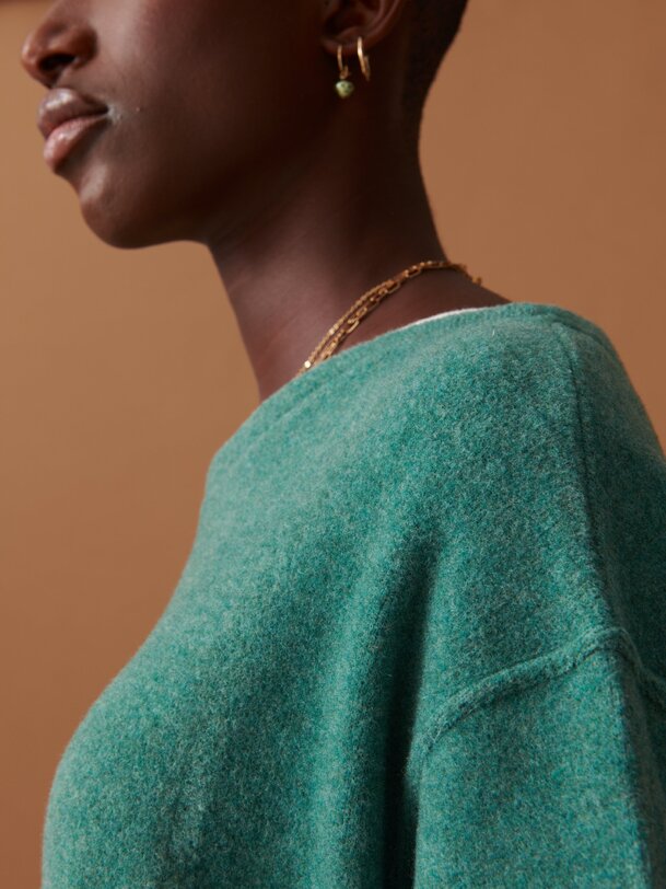 MARTIN SWEATER -  Blue green , Ready-to-wear Bensimon