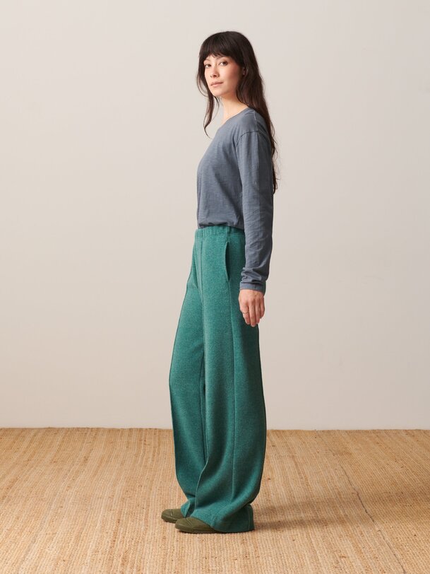 LUCKYLON PANTS -  Blue green , Ready-to-wear Bensimon