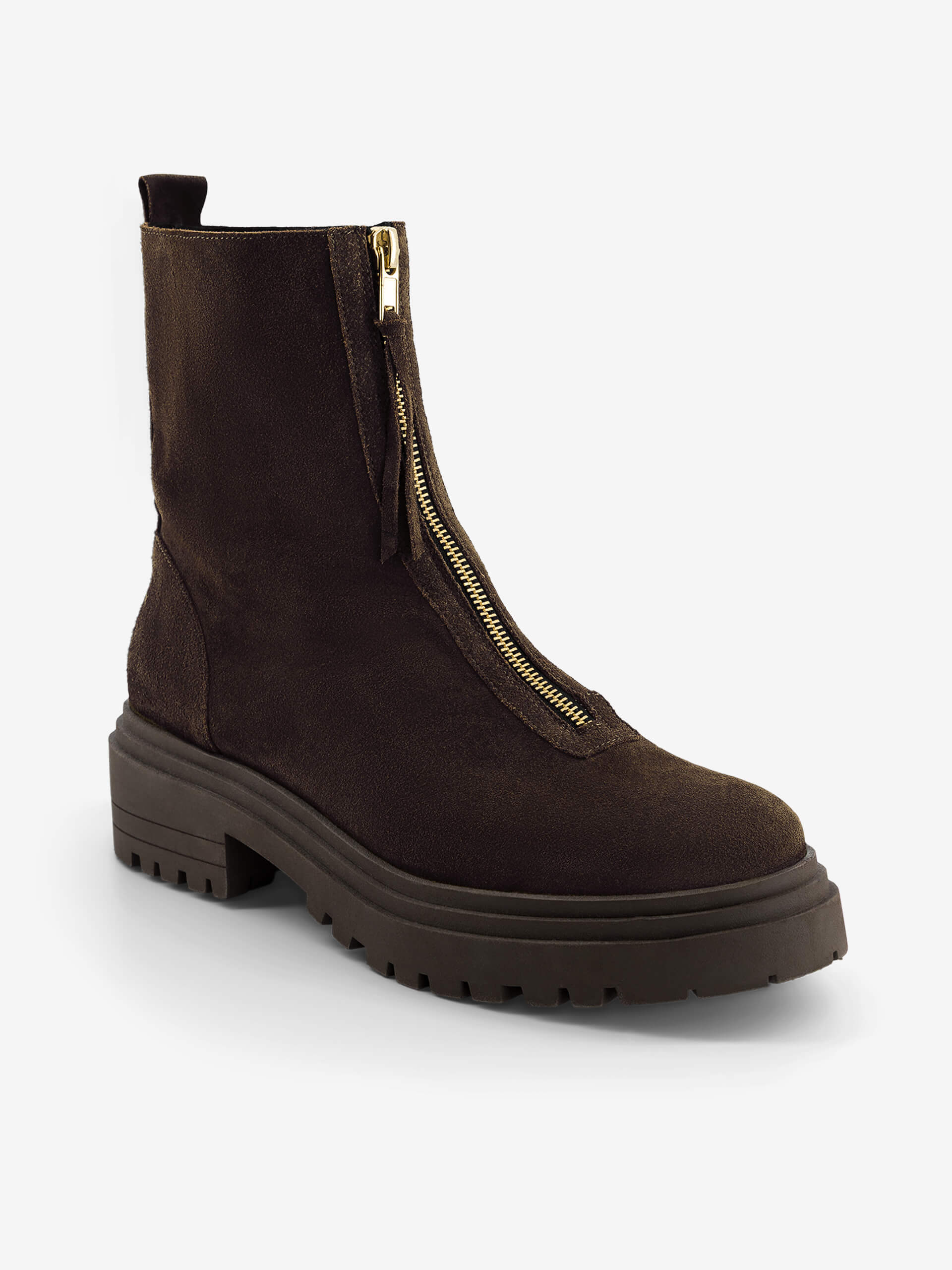 Women's zipped Chelsea boots - Chocolate , Tennis & Shoes Bensimon