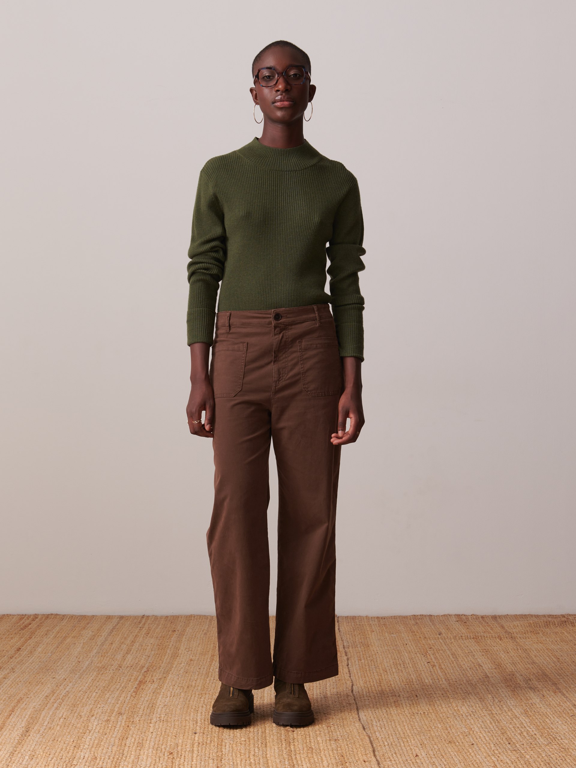 BLUA TROUSERS -  Chocolate , Ready-to-wear Bensimon
