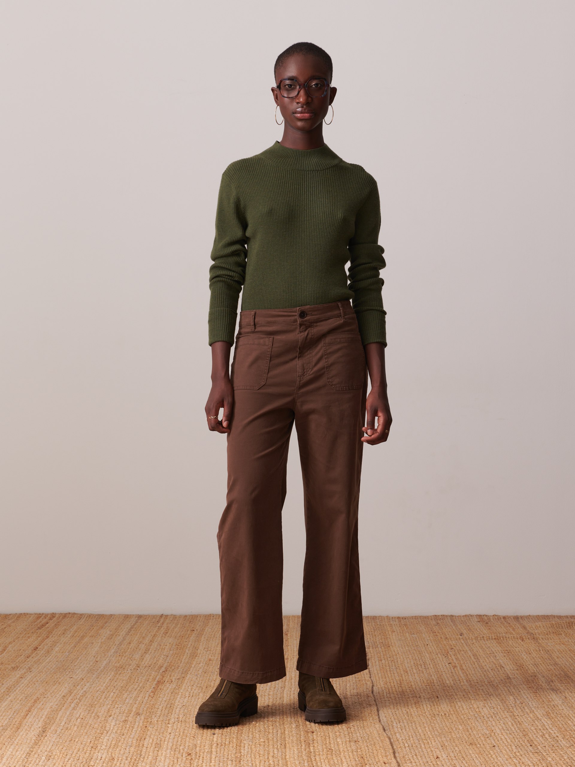 BLUA TROUSERS -  Chocolate , Ready-to-wear Bensimon