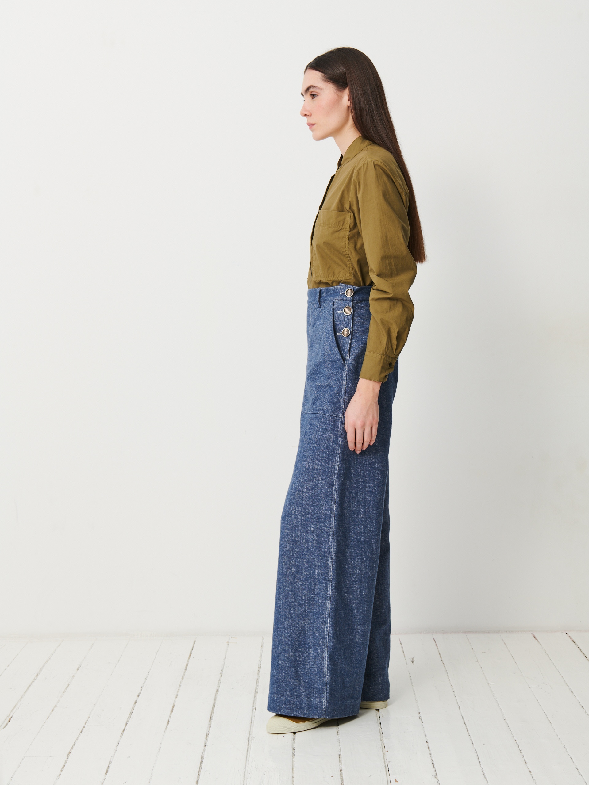 MOISON TROUSERS - Blue , Ready-to-wear Bensimon
