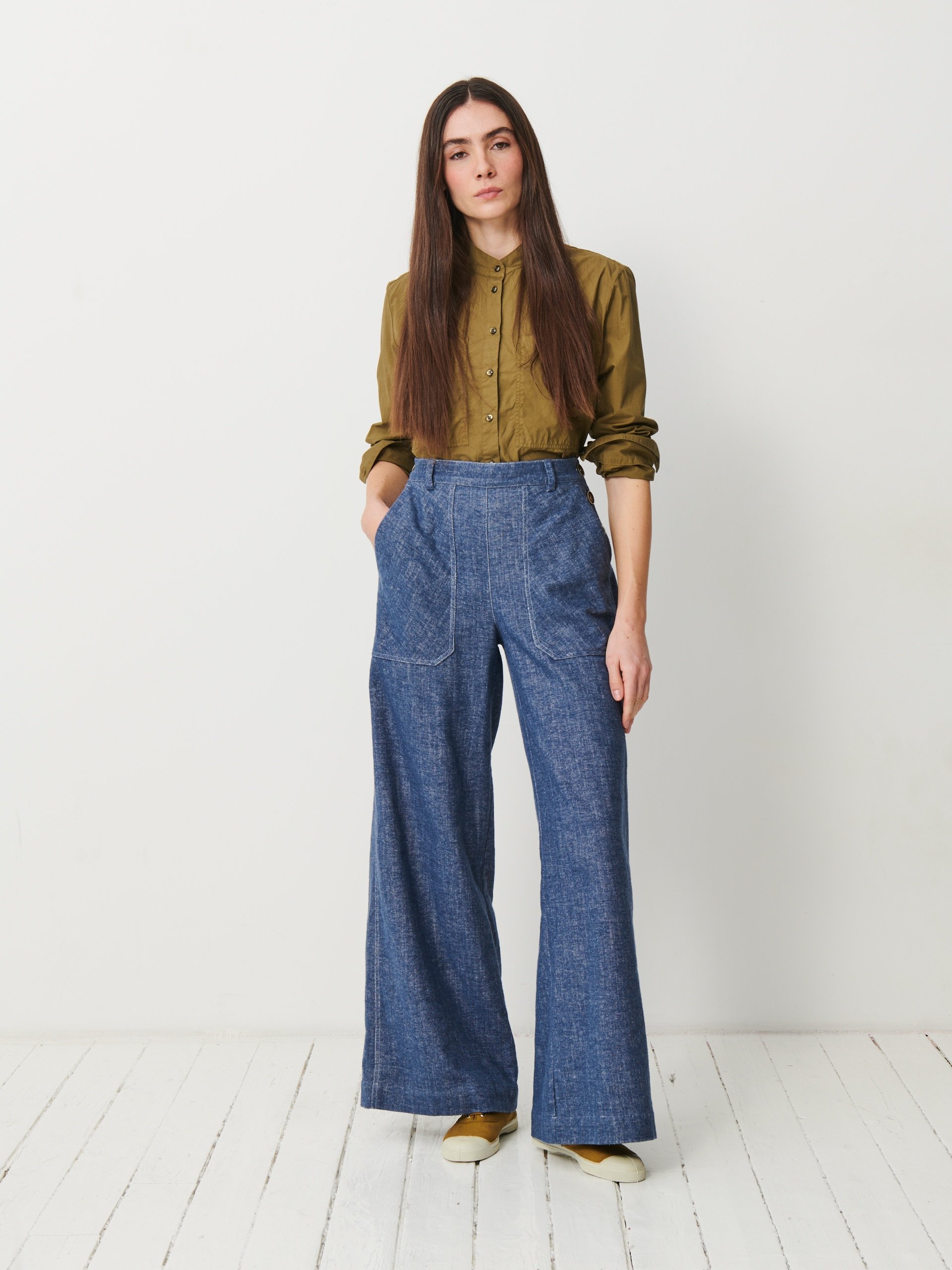 MOISON TROUSERS - Blue , Ready-to-wear Bensimon