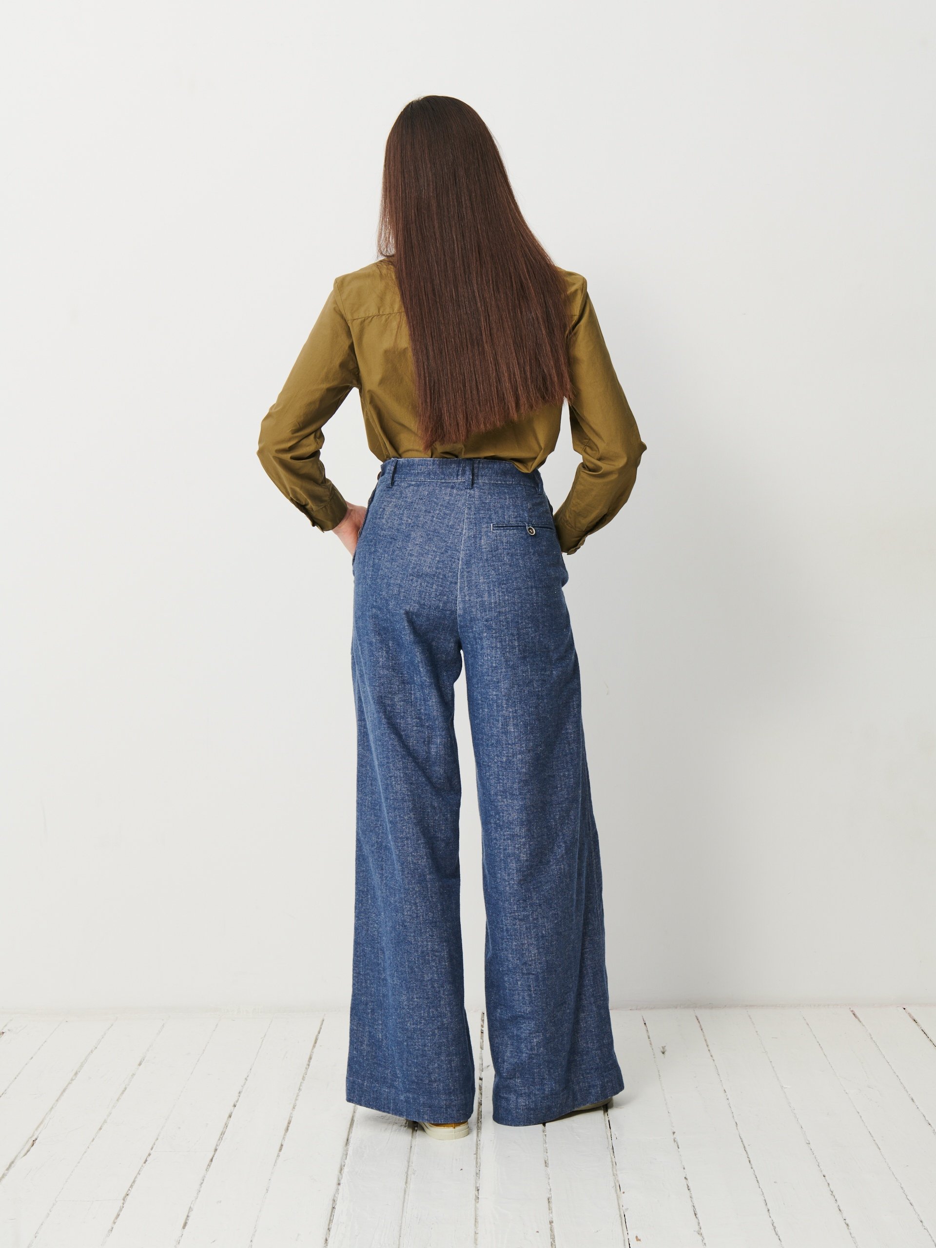 MOISON TROUSERS - Blue , Ready-to-wear Bensimon