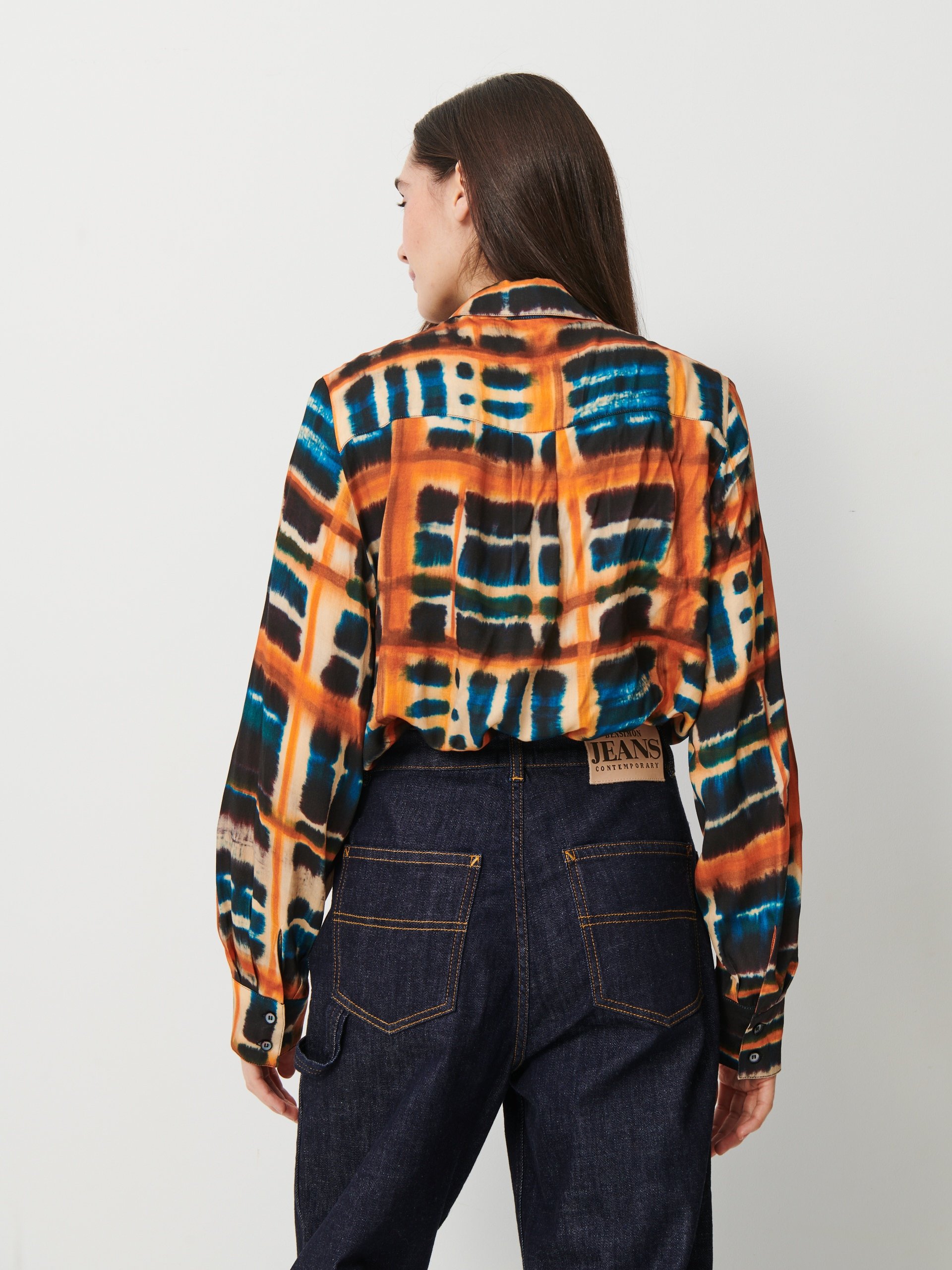 NOEMIE ML SHIRT -  Orange , Ready-to-wear Bensimon