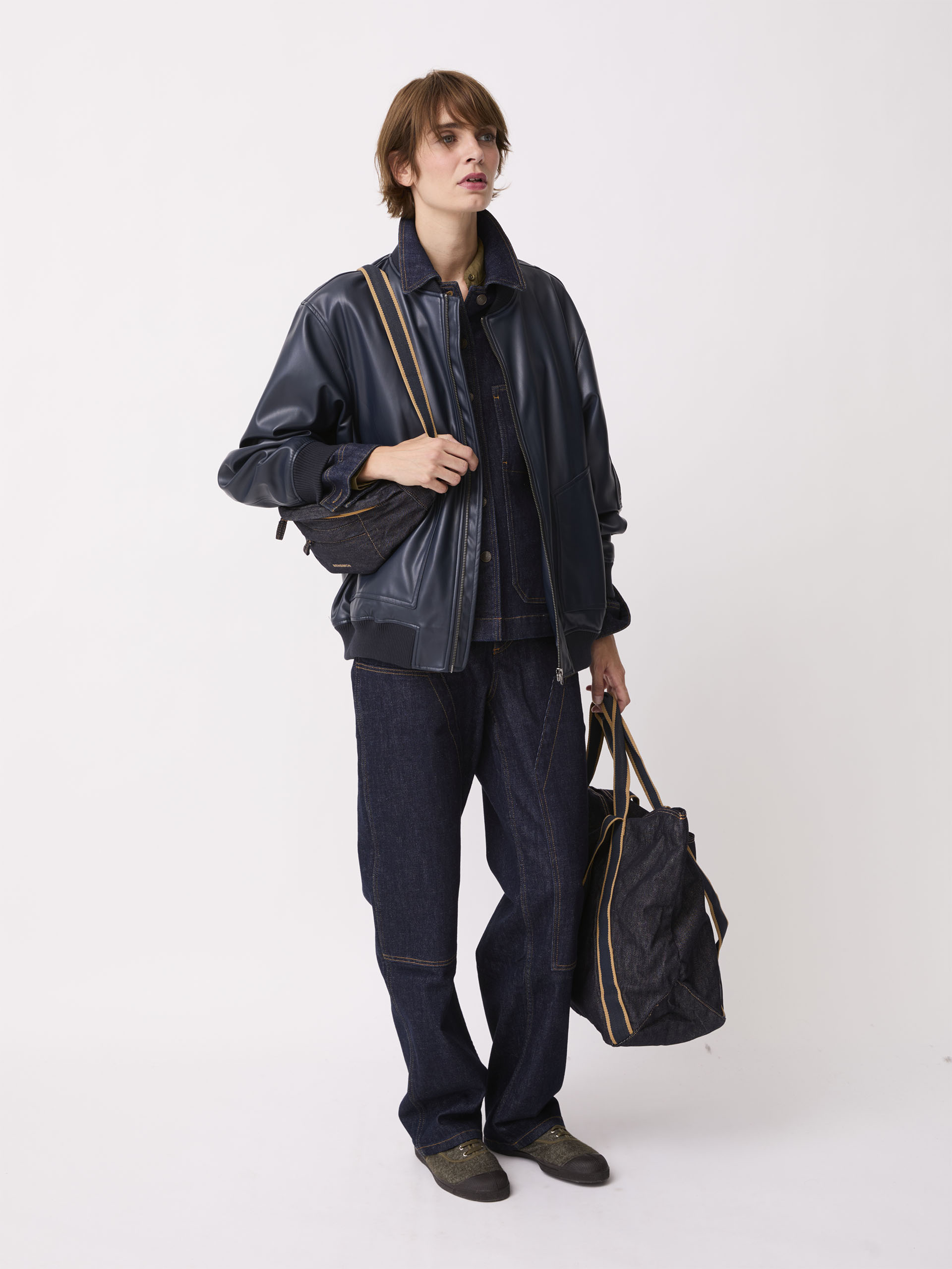 OVIDIE BOMBERS -  Marine , Ready-to-wear Bensimon