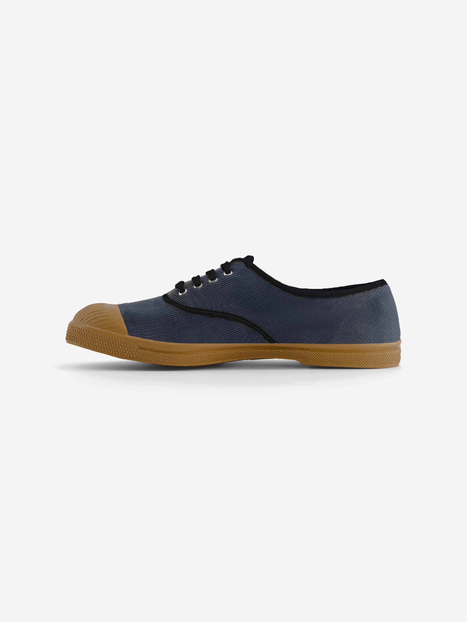 WOMEN'S CORDUROY LACE-UP TENNIS SHOES - Marine , Tennis & Shoes Bensimon