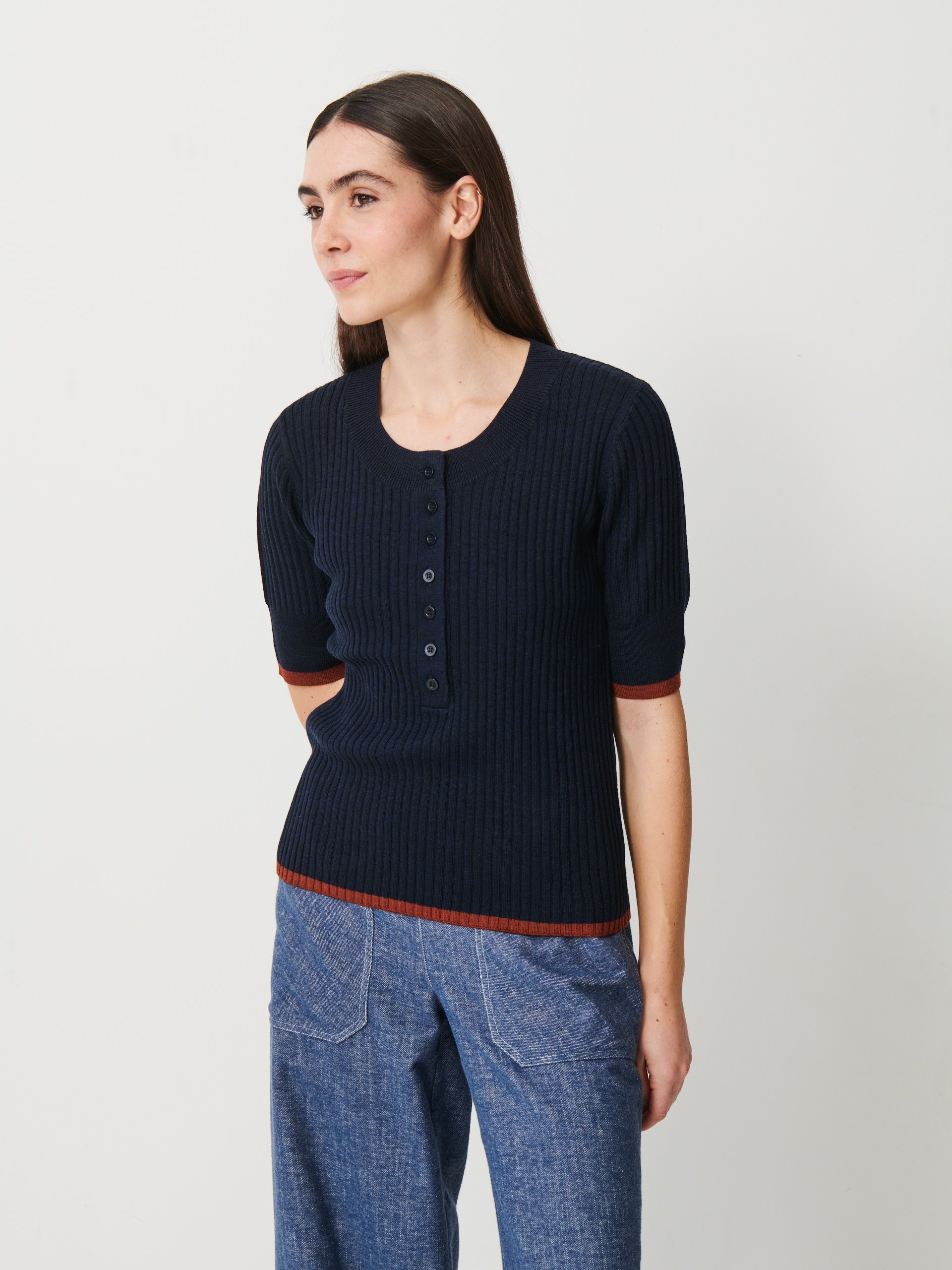 OREN SWEATER -  Marine , Ready-to-wear Bensimon