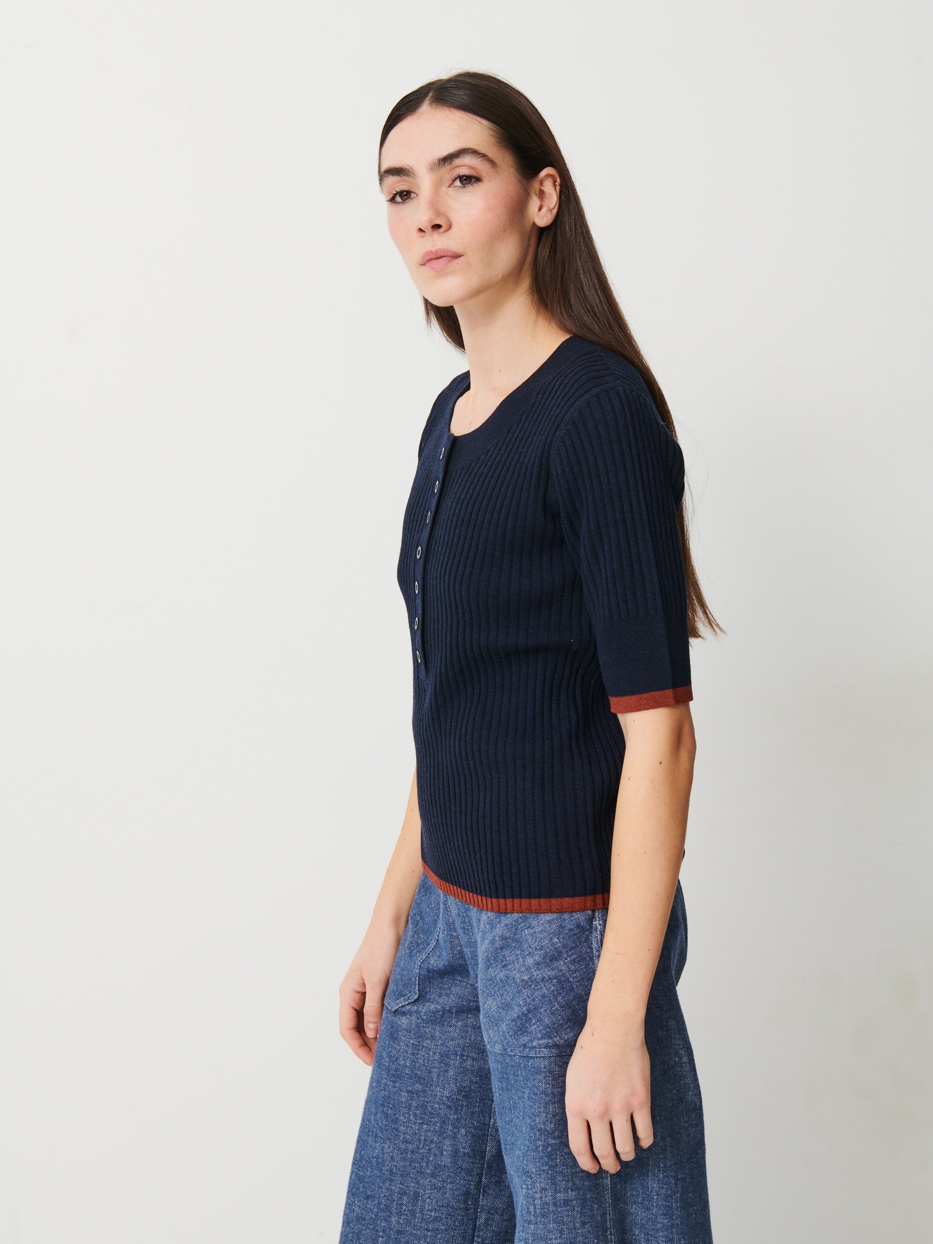 OREN SWEATER -  Marine , Ready-to-wear Bensimon