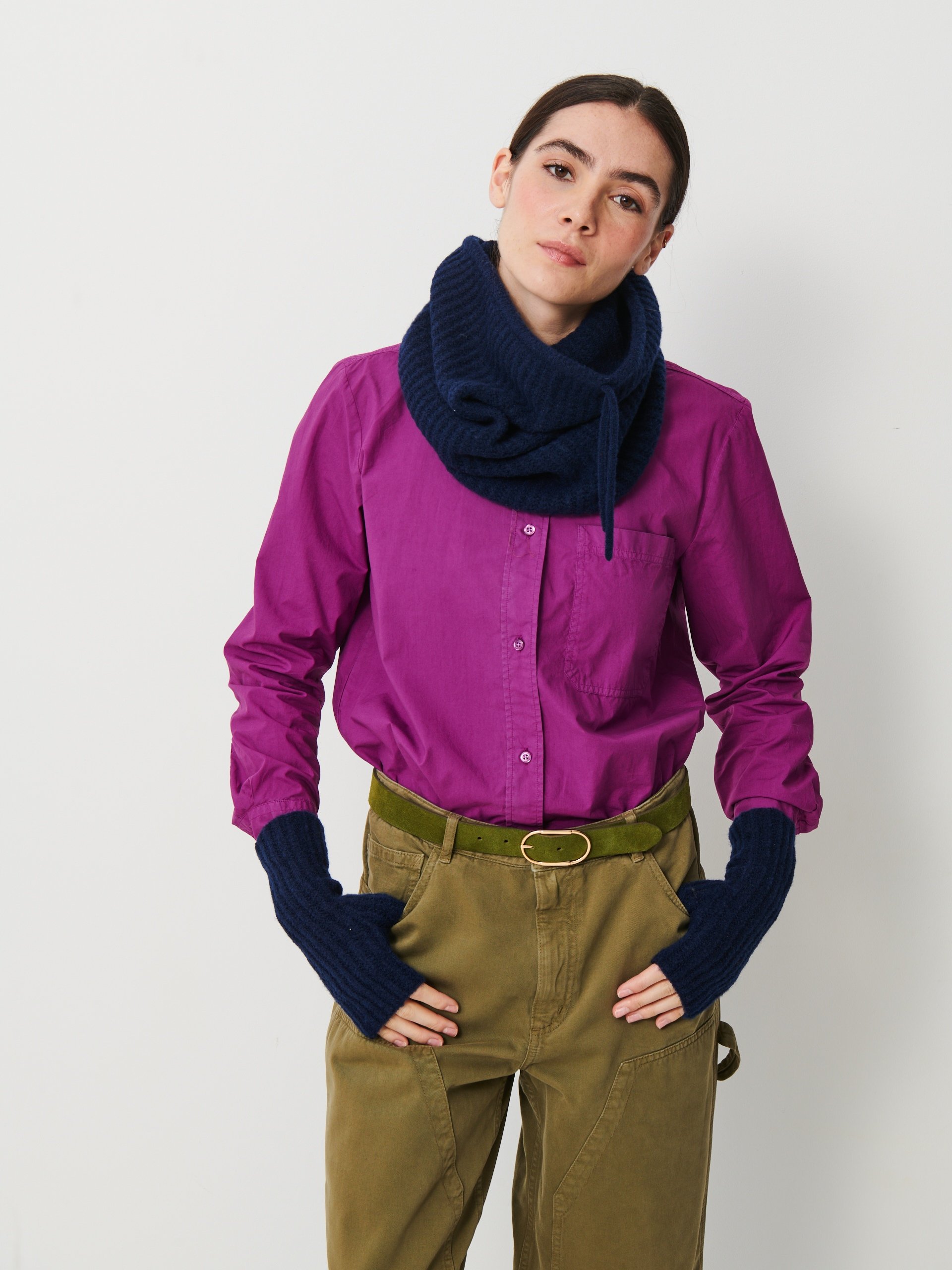 MITAINES MAE -  Marine , Ready-to-wear Bensimon