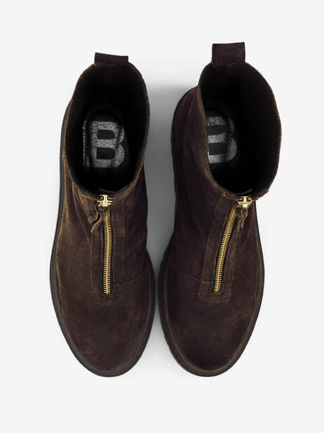 Women's zipped Chelsea boots -  Chocolate , Tennis & Shoes Bensimon
