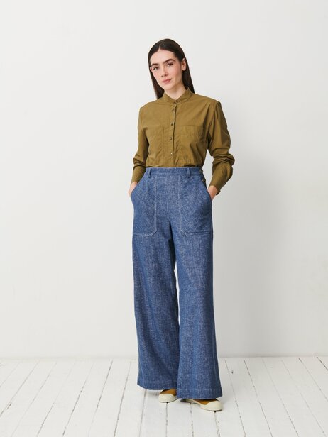 MOISON TROUSERS -  Blue , Ready-to-wear Bensimon
