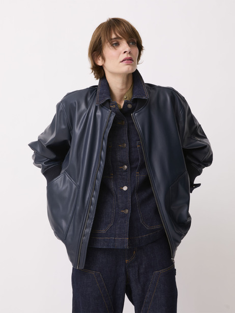 OVIDIE BOMBERS -  Marine , Ready-to-wear Bensimon