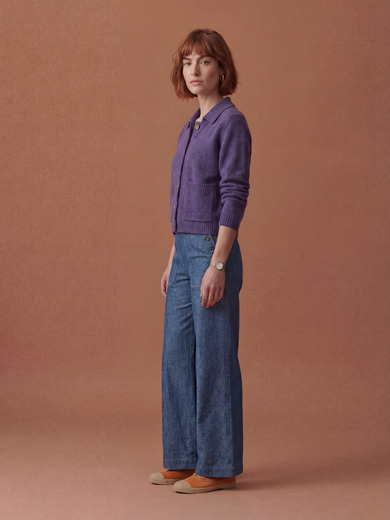 ORIA CARDIGAN -  P urple , Ready-to-wear Bensimon