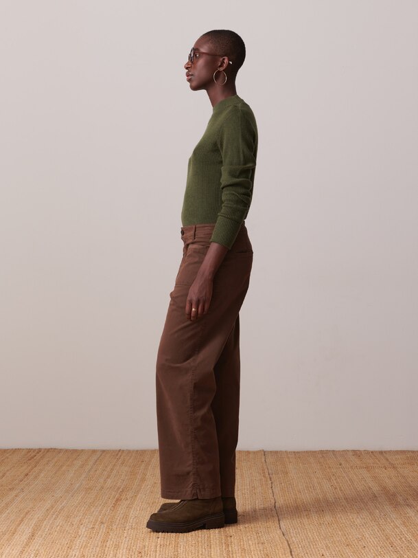 BLUA TROUSERS -  Chocolate , Ready-to-wear Bensimon