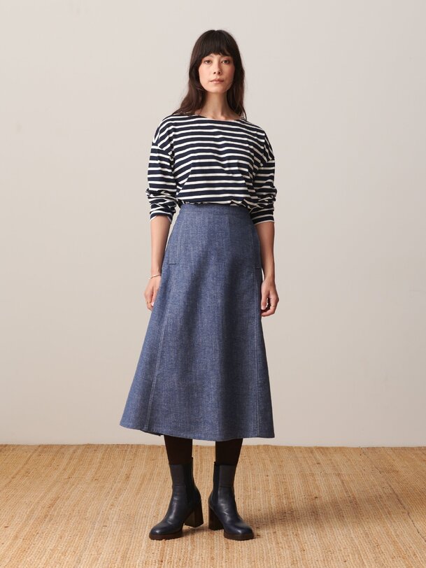 OLLY SKIRT -  Blue , Ready-to-wear Bensimon