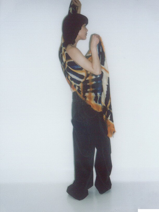 TIE & DIE SCARF -  Orange , Ready-to-wear Bensimon