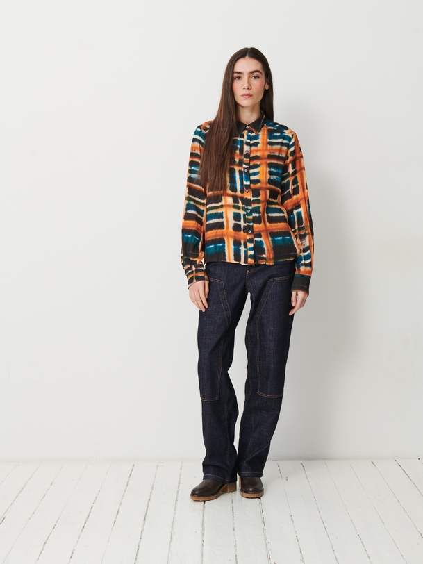 NOEMIE ML SHIRT -  Orange , Ready-to-wear Bensimon