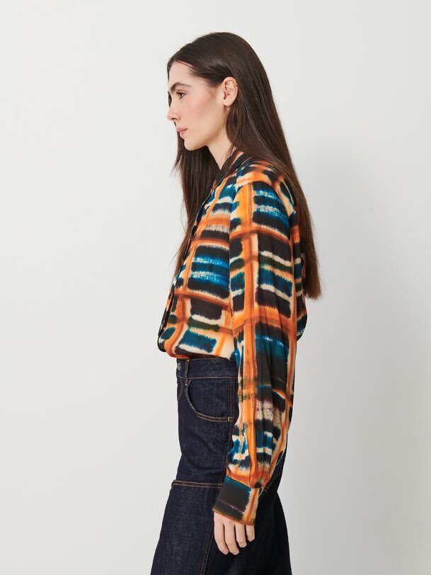 NOEMIE ML SHIRT -  Orange , Ready-to-wear Bensimon