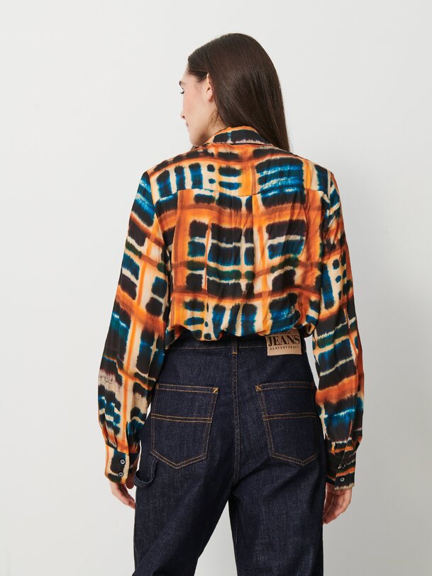 NOEMIE ML SHIRT -  Orange , Ready-to-wear Bensimon