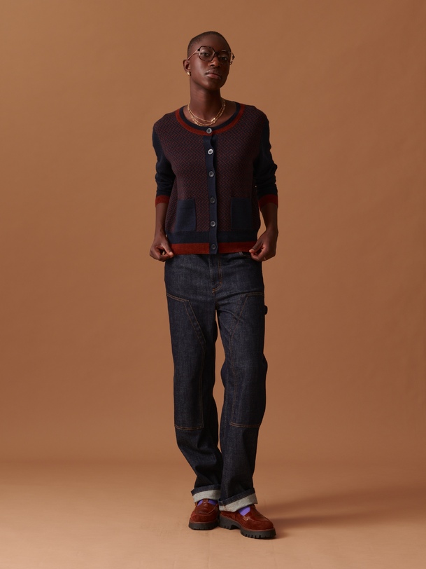 JAMIE CARDIGAN -  Marine , Ready-to-wear Bensimon