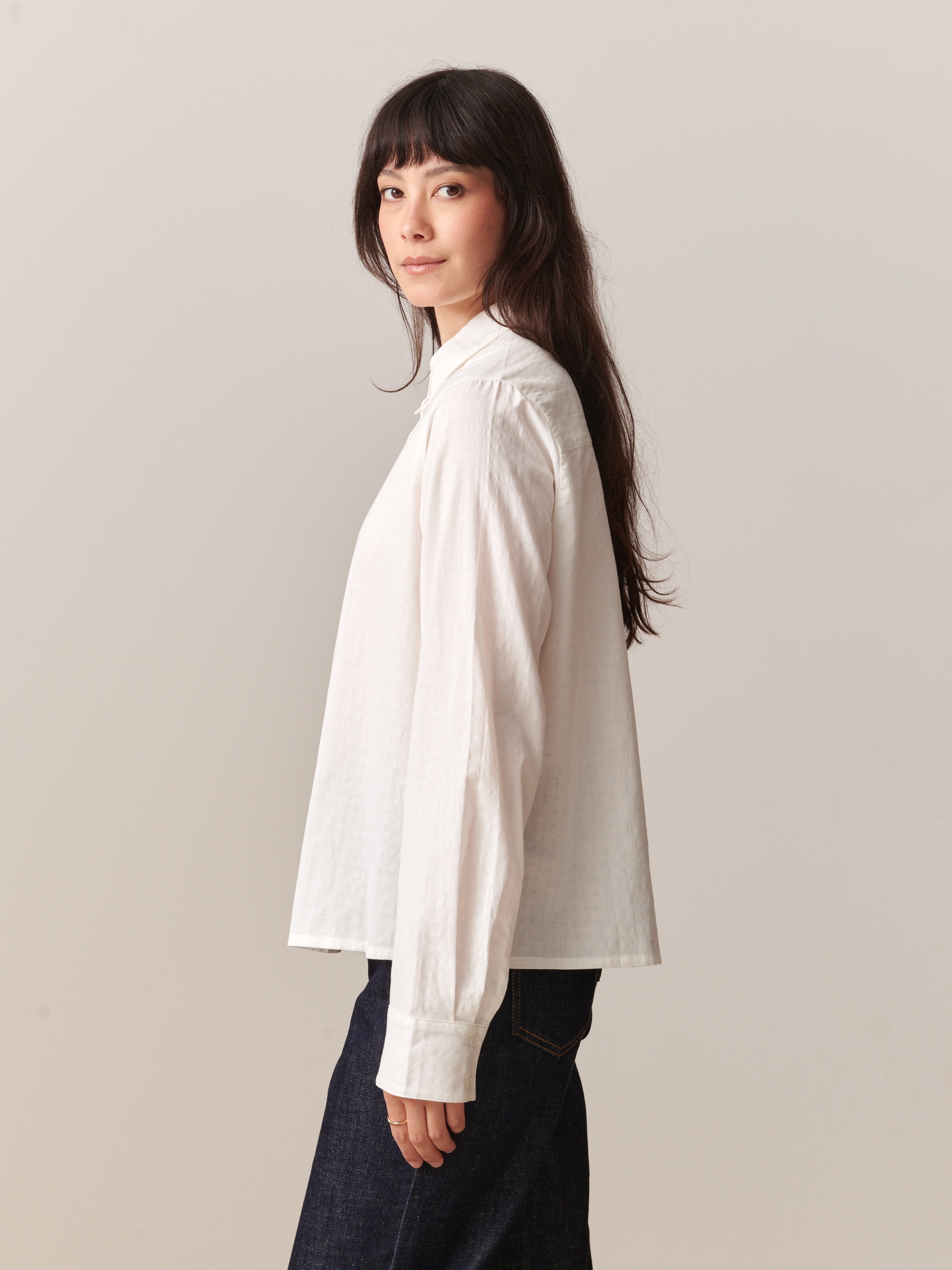 NOEMIE ML SHIRT -  Ecru , Ready-to-wear Bensimon