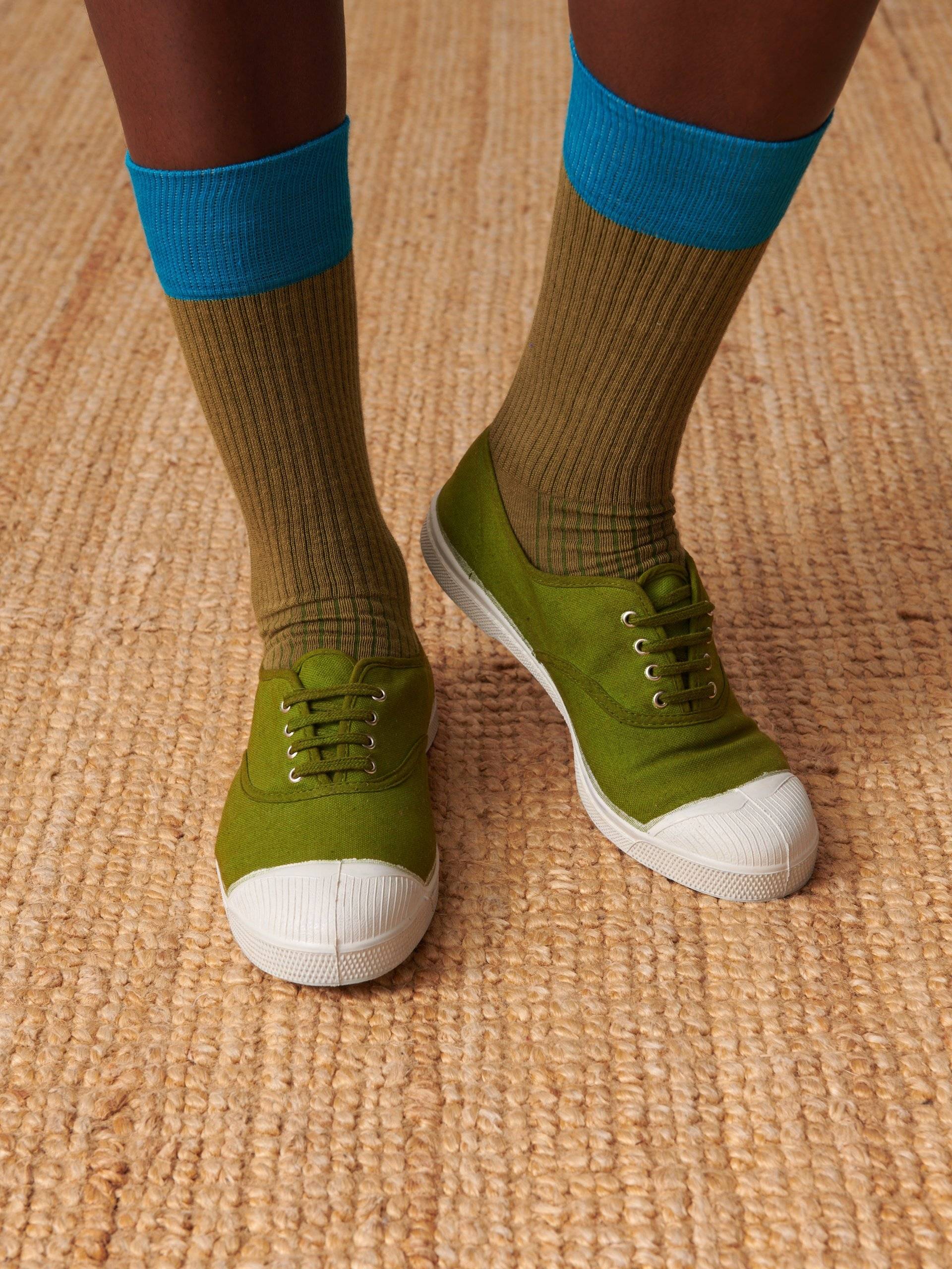 SOCKS -  Khaki , Ready-to-wear Bensimon