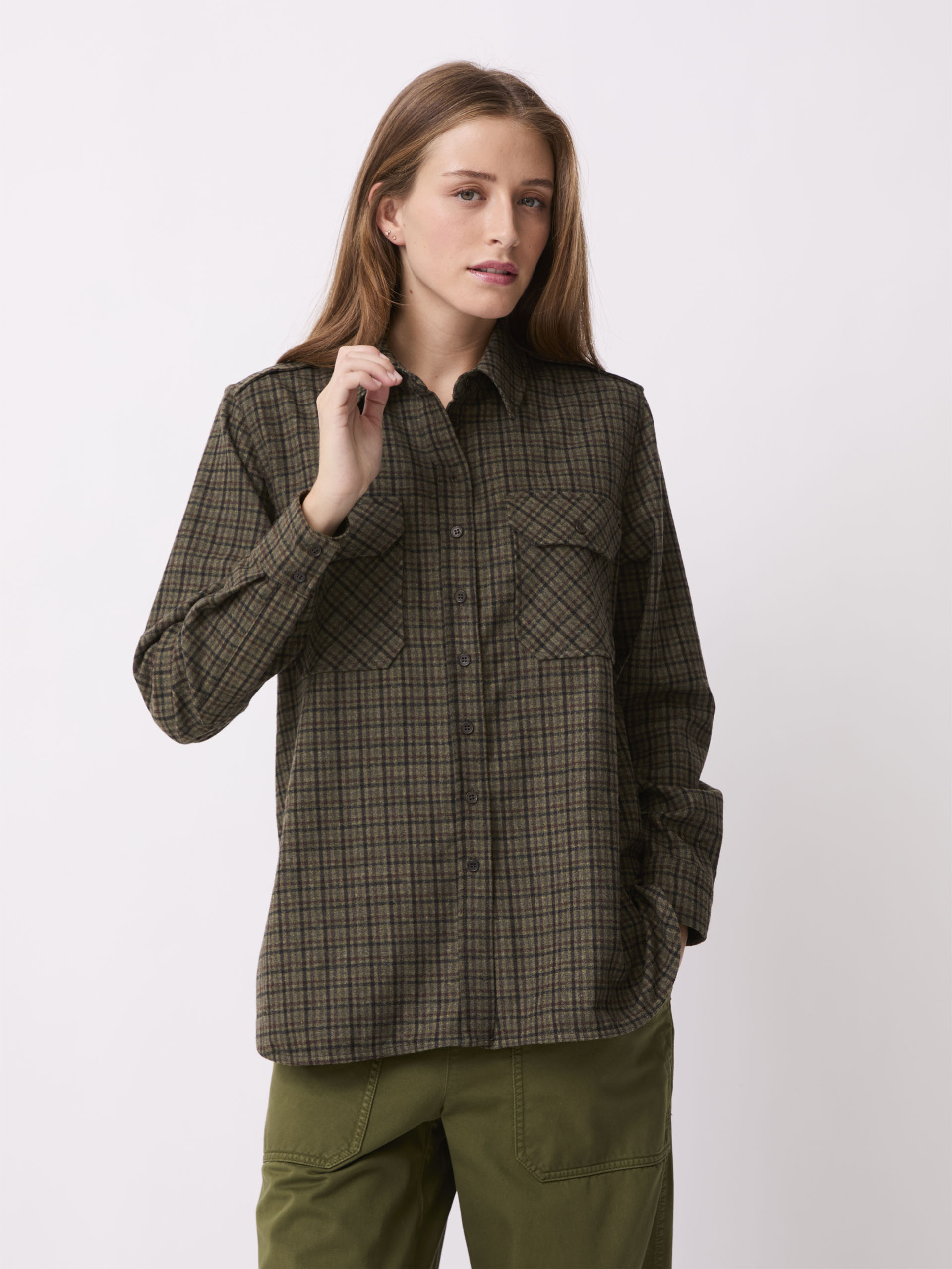 CHEMISE OLEYO -  Khaki , Ready-to-wear Bensimon