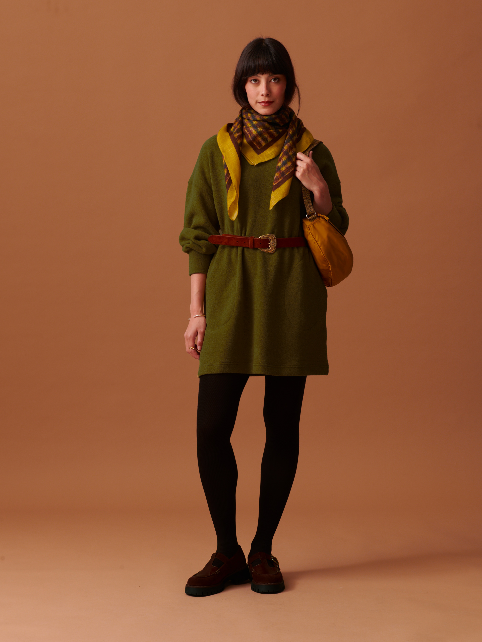 ORELIA DRESS -  Khaki , Ready-to-wear Bensimon