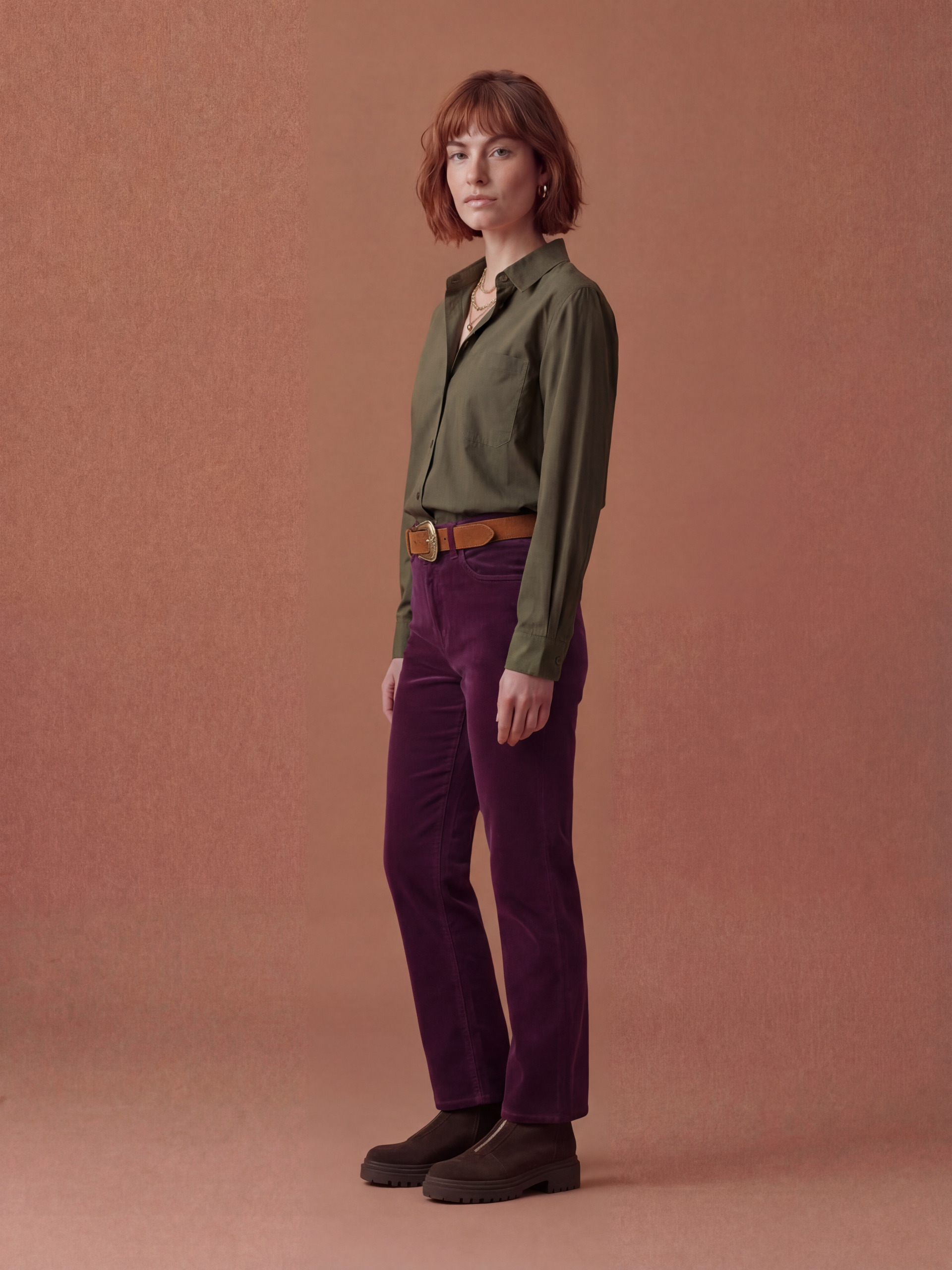 MARIUS PANTS -  Plum , Ready-to-wear Bensimon