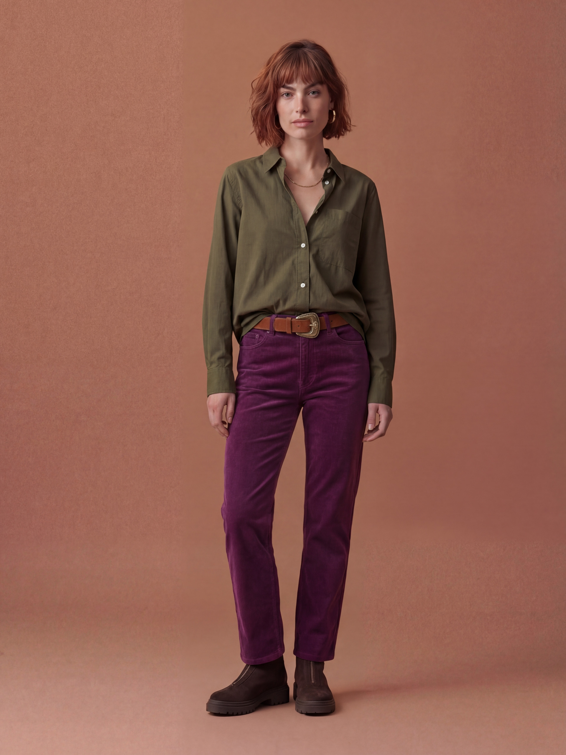MARIUS PANTS -  Plum , Ready-to-wear Bensimon