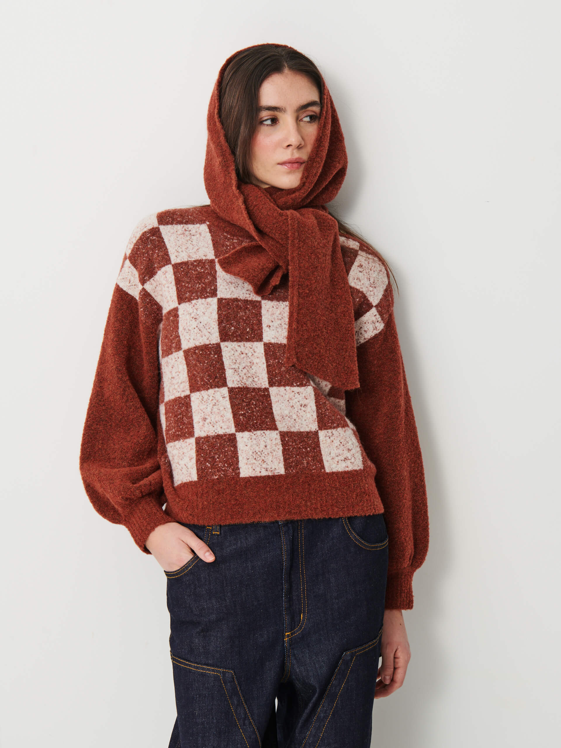 OPHELIA SCARF -  Cognac , Ready-to-wear Bensimon