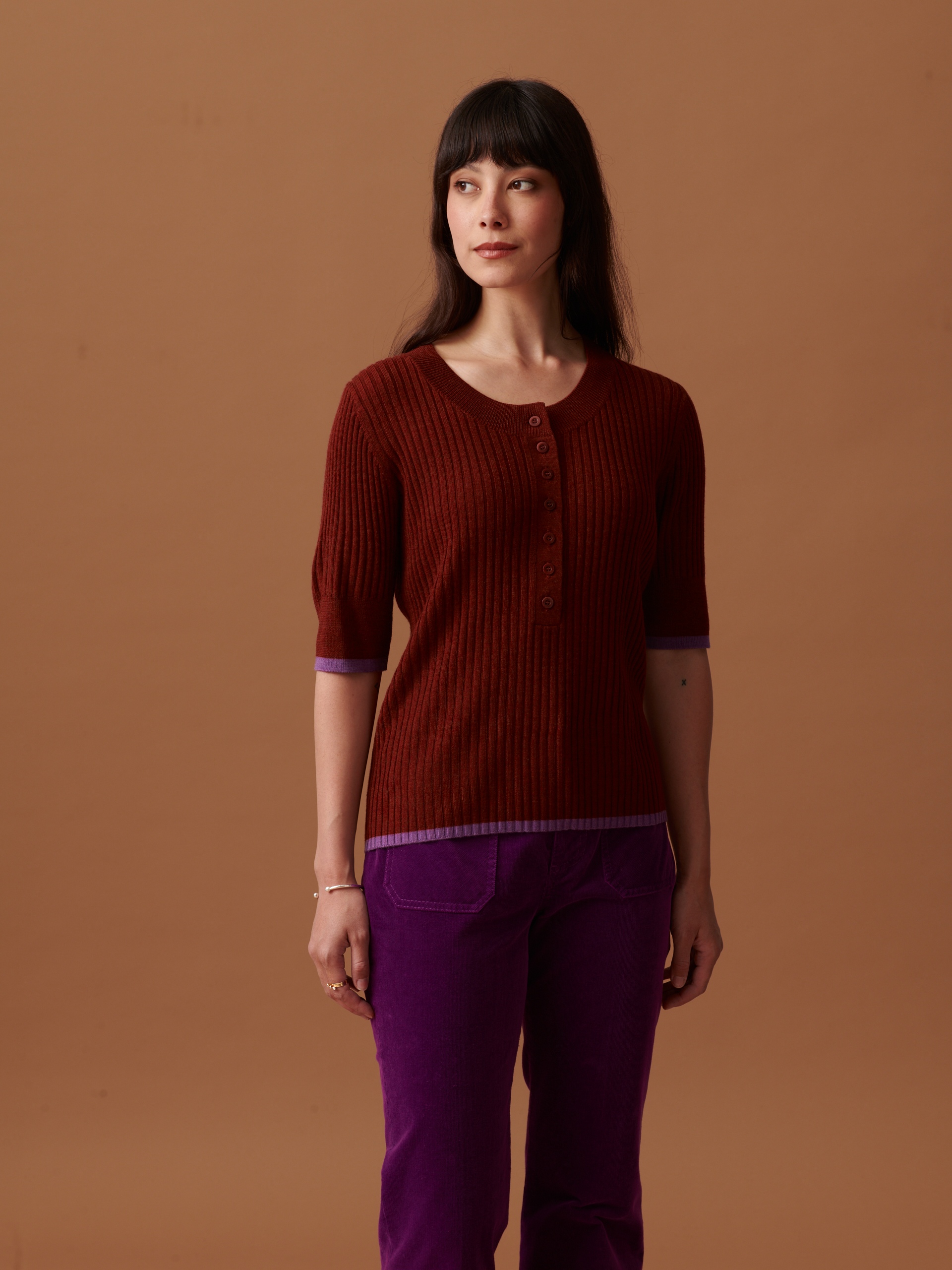 OREN SWEATER -  Cognac , Ready-to-wear Bensimon
