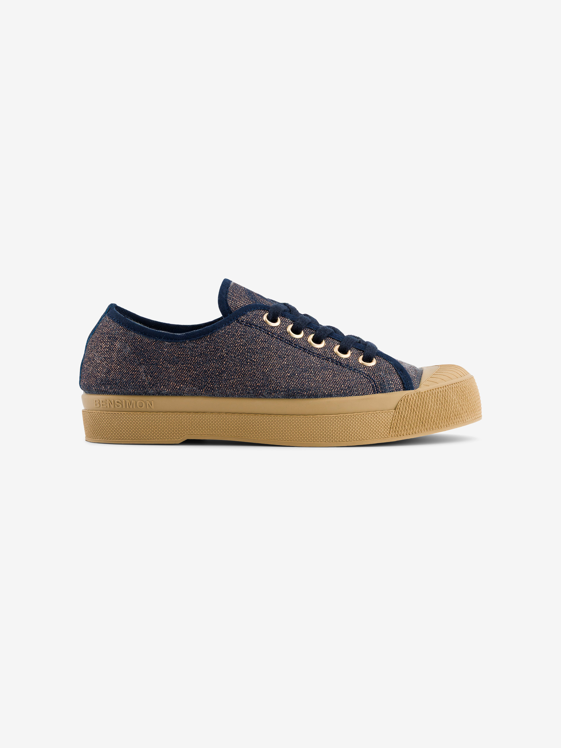 Women's Romy B79 shiny denim sneakers - Denim , Tennis & Shoes Bensimon