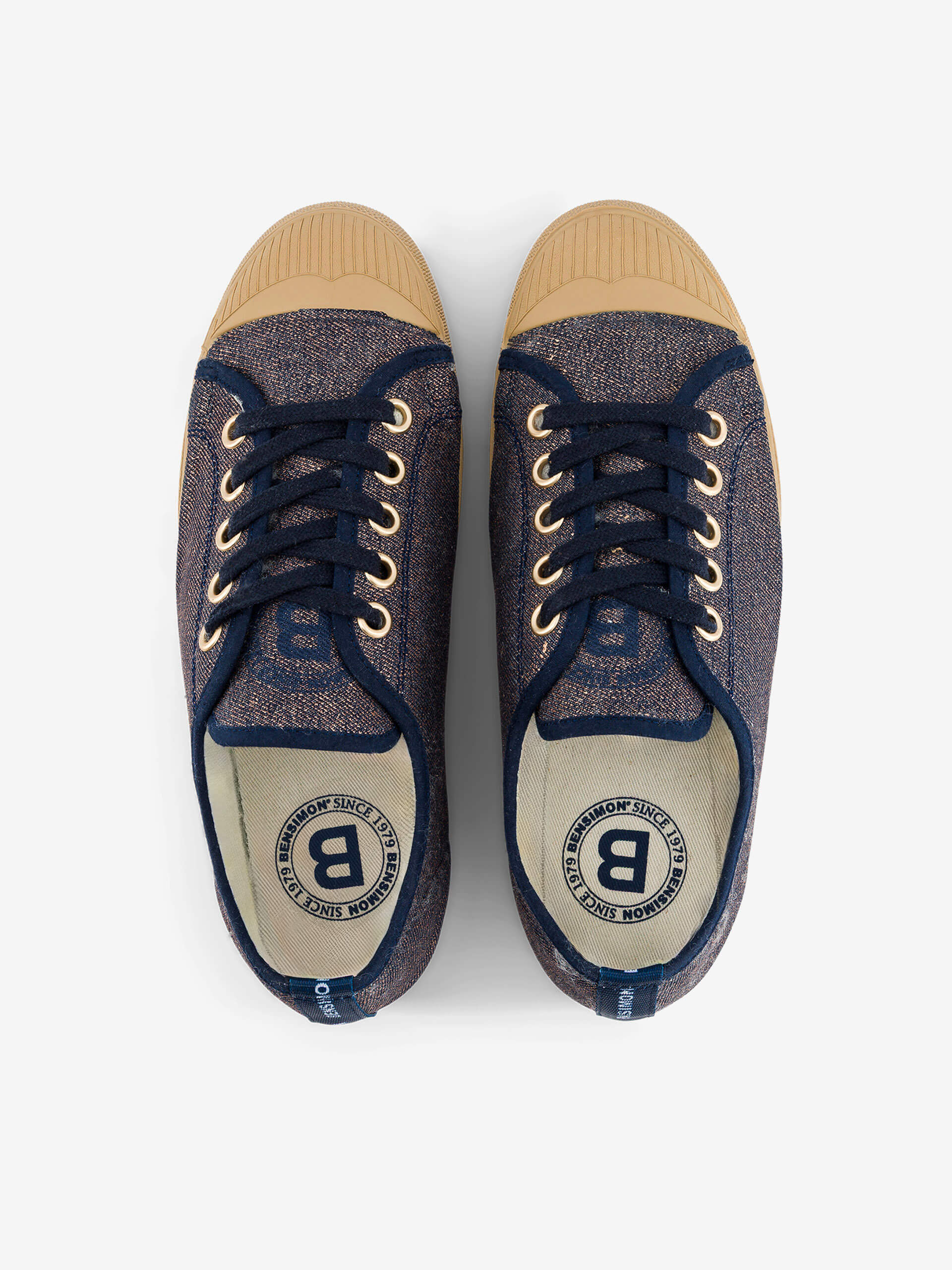 Women's Romy B79 shiny denim sneakers - Denim , Tennis & Shoes Bensimon