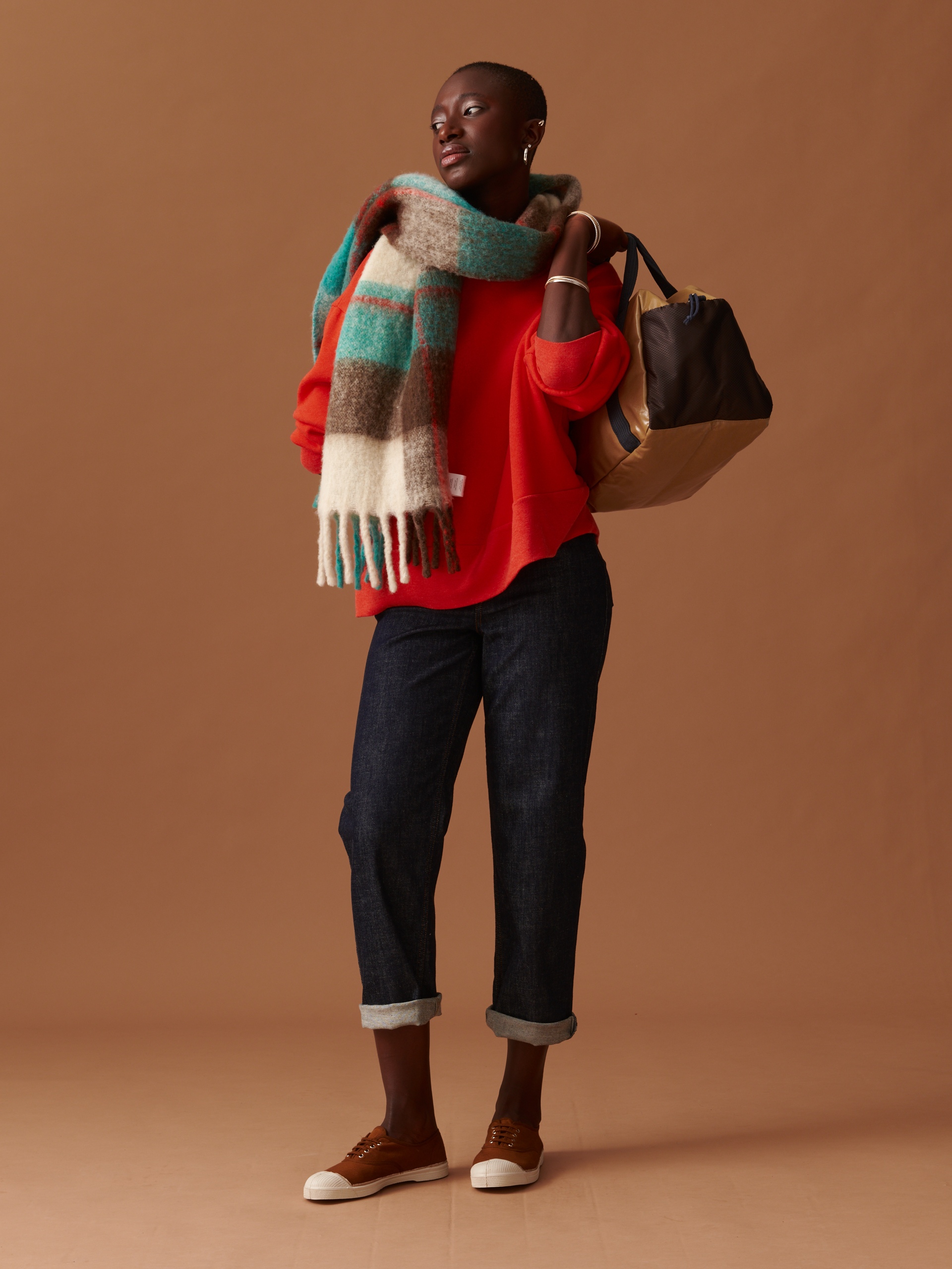 CHECKED SCARF -  Tiles , Ready-to-wear Bensimon