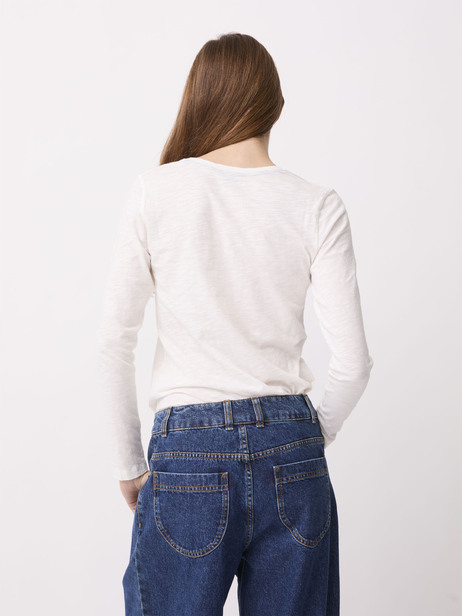 AOUT T-SHIRT -  Ecru , Ready-to-wear Bensimon